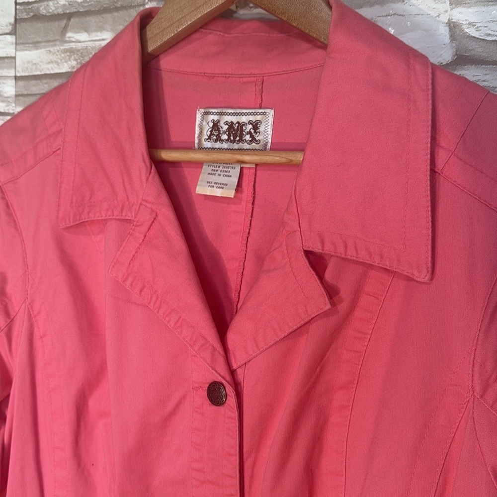 AMX Pink Button-Up Jacket - Picture 2 of 9